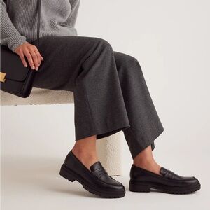 Quince Italian Leather Lug Sole Loafer Size 7